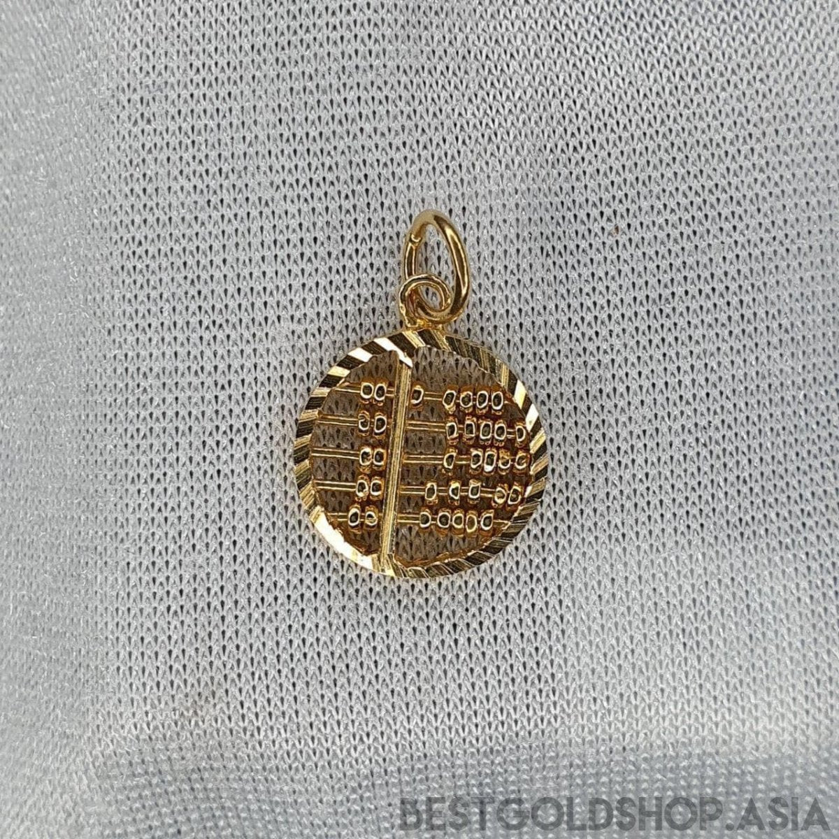 22k / 916 Gold round abacus pendant by Best Gold Shop - 22k gold 22k gold pendant 916 gold Charms & Pendants