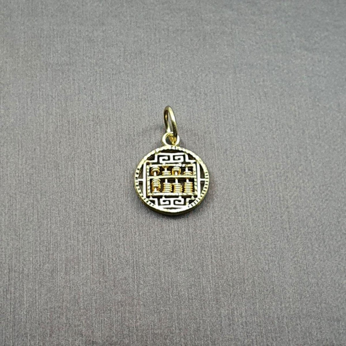 22k / 916 Gold round abacus pendant by Best Gold Shop - 22k gold 22k gold pendant 916 gold Charms & Pendants
