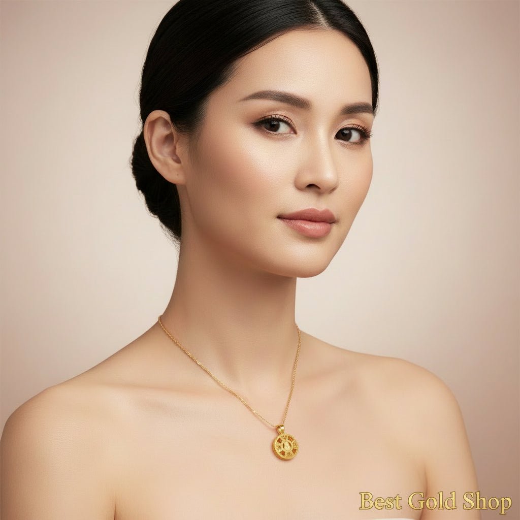 22k / 916 Gold Round Abacus Pendant - 22k gold 22k gold pendant 916 gold Charms & Pendants