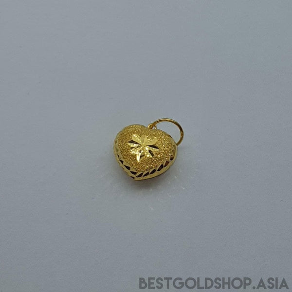 22k / 916 gold sandy heart Large Pendant - Best Gold Shop 22k gold 22k gold pendant 916 gold 916 gold