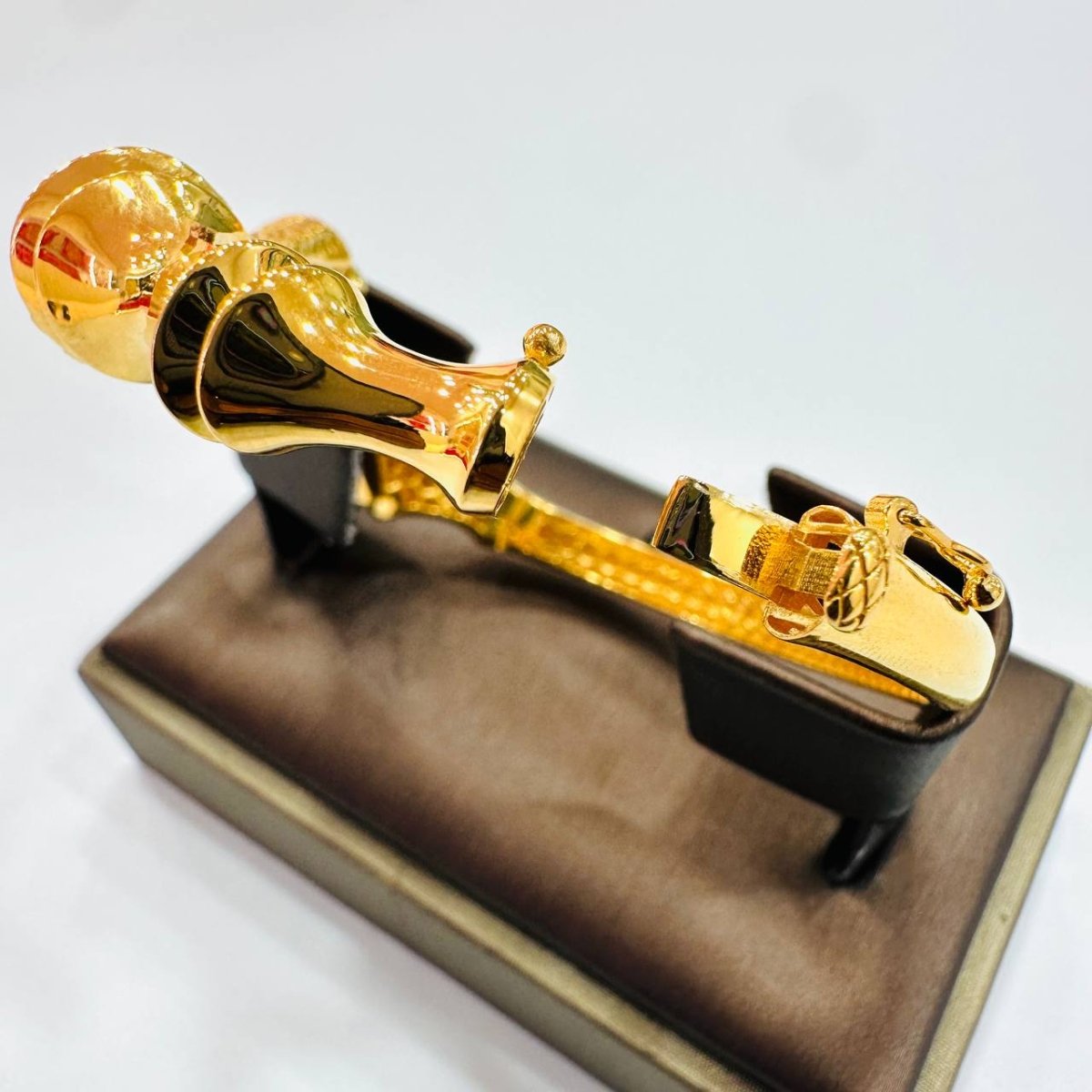 22K / 916 Gold Sculpted Bamboo Bangle – Bold Artistic Design - 22k gold 22k gold bangle 916 gold Bracelets