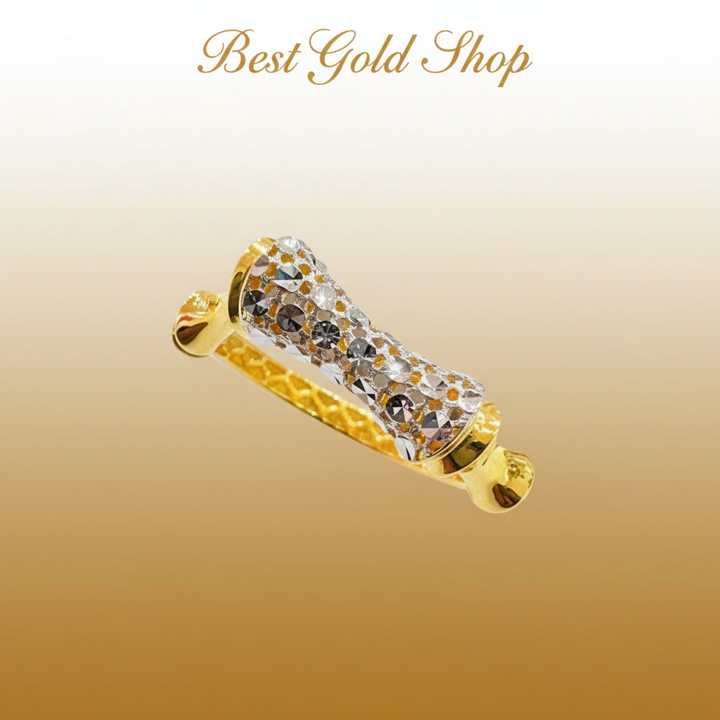 22K / 916 Gold Sculpted Bamboo Rings – Bold Artistic Design - 22k gold 22k gold ring 916 gold Rings