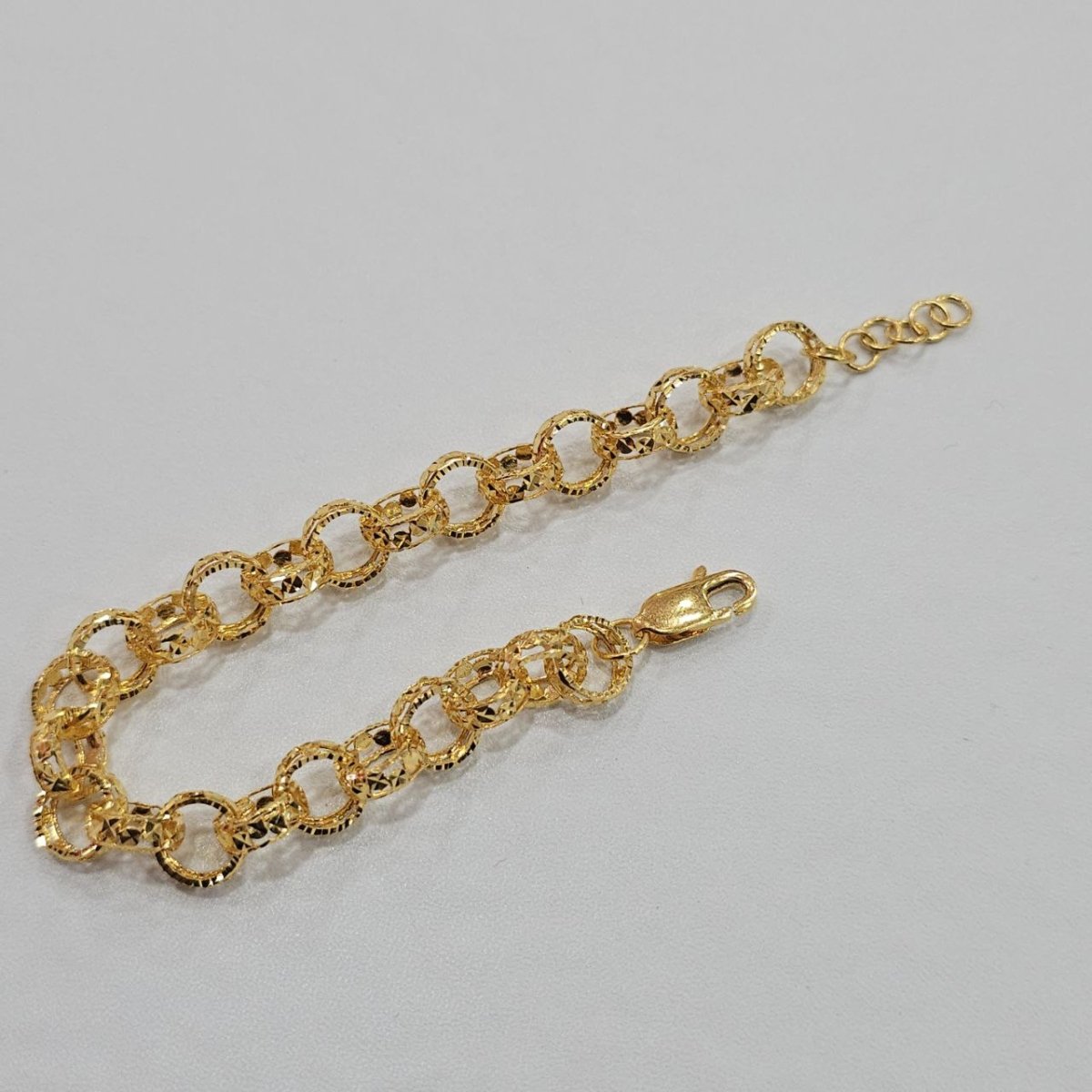 22k / 916 Gold Shiny Wave Ring Bracelet by Best Gold Shop - Best Gold Shop 22k gold 22k gold bracelet 916 gold Bracelets