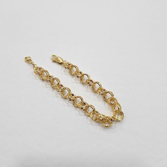 22k / 916 Gold Shiny Wave Ring Bracelet by Best Gold Shop - Best Gold Shop 22k gold 22k gold bracelet 916 gold Bracelets