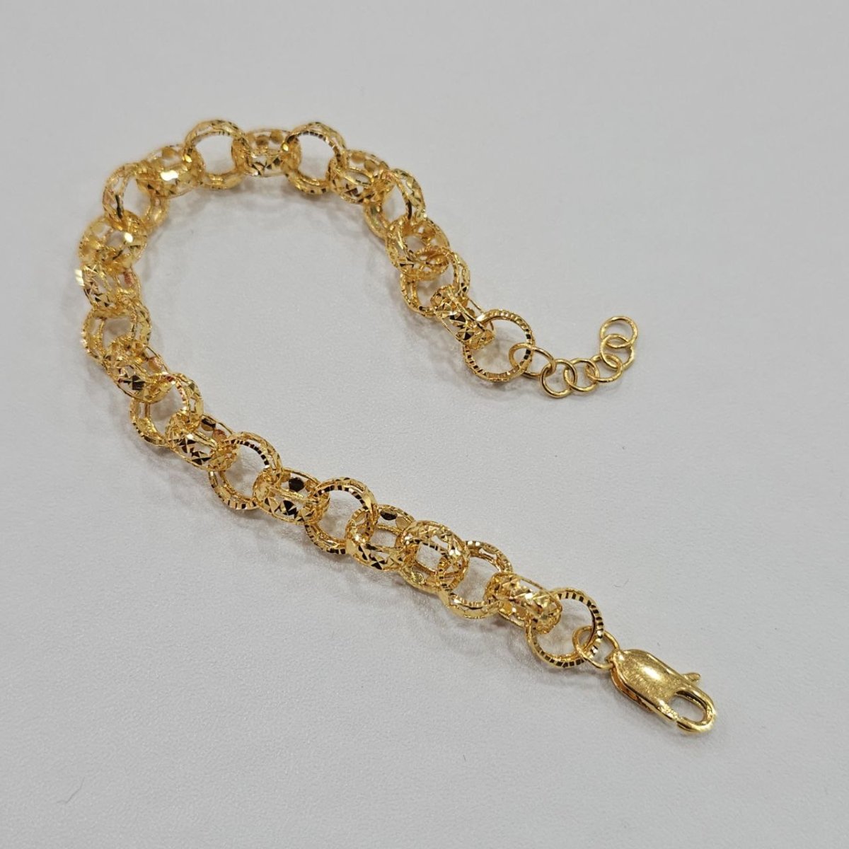 22k / 916 Gold Shiny Wave Ring Bracelet by Best Gold Shop - Best Gold Shop 22k gold 22k gold bracelet 916 gold Bracelets