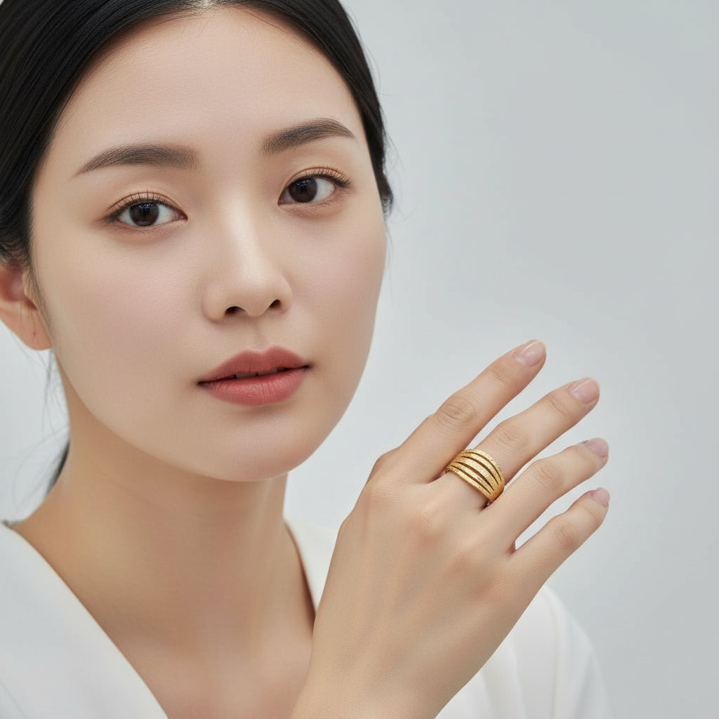 22K / 916 Gold Significant Ring with full Round Design - Best Gold Shop 22k gold 22k gold ring 916 gold Rings