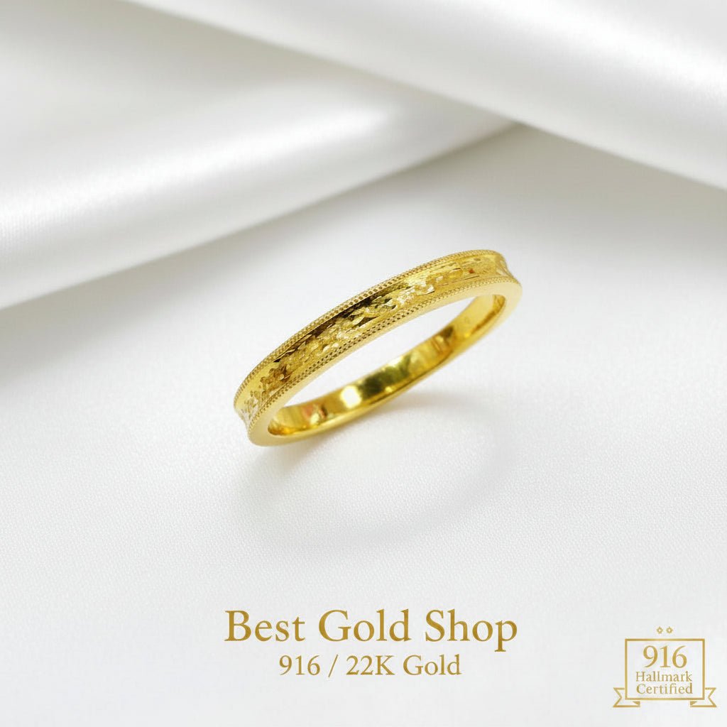 22k / 916 Gold Solid Crush Pinky Ring new stockRingsBest Gold Shop