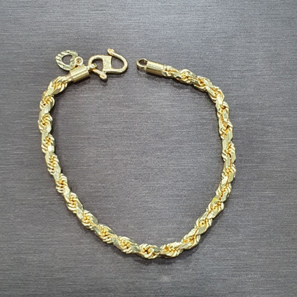 22K / 916 Gold Solid Rope Bracelet - Best Gold Shop 22k gold 22k gold bracelet 916 gold 916 gold