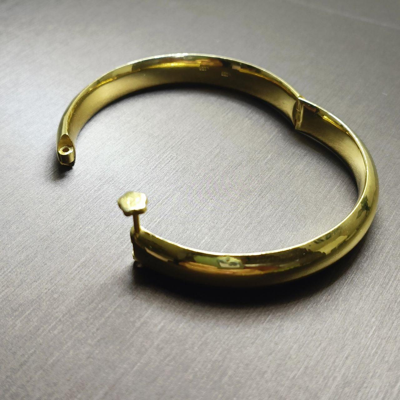 22K / 916 Gold Solid Simple Bangle-Bracelets-Best Gold Shop