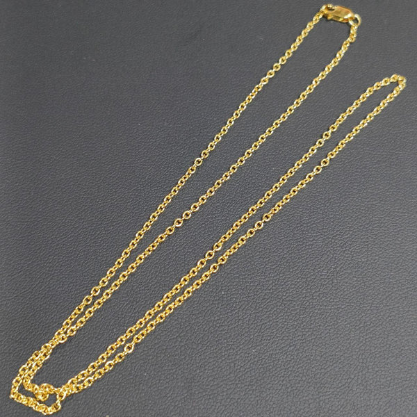 22k / 916 Gold Solid Wan zi Necklace Thin-Necklaces-Best Gold Shop