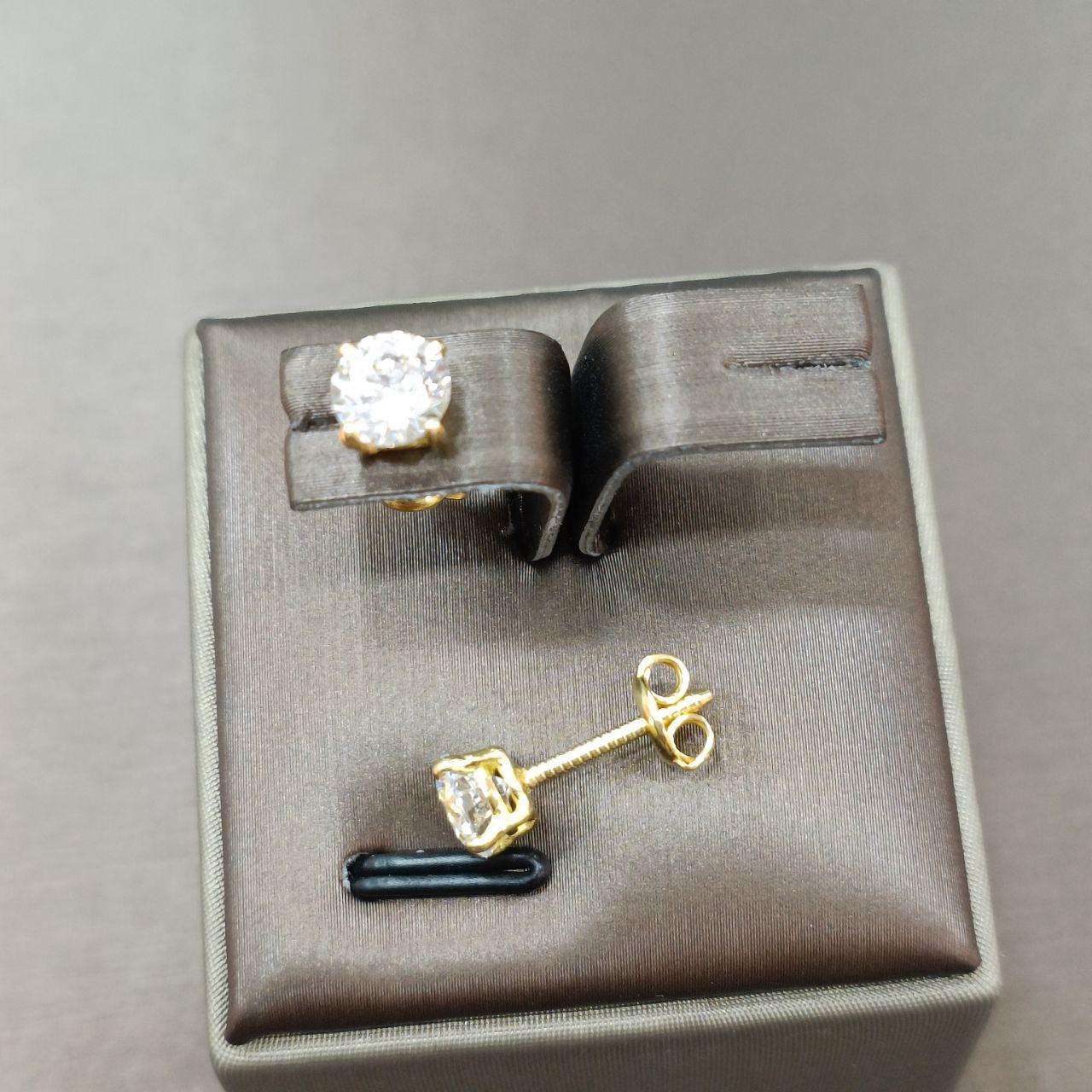 22k / 916 Gold Solitaire Earring Big, Mid-Size and small size-Best Gold Shop