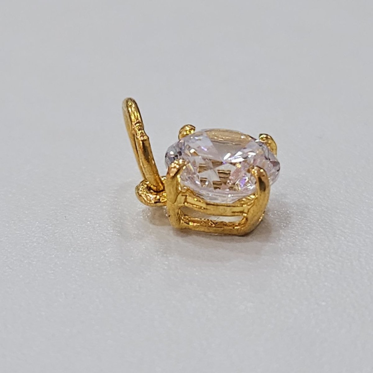 22k / 916 Gold Solitaire Pendant Square Bold Design - 22k gold 22k gold pendant 916 gold Charms & Pendants