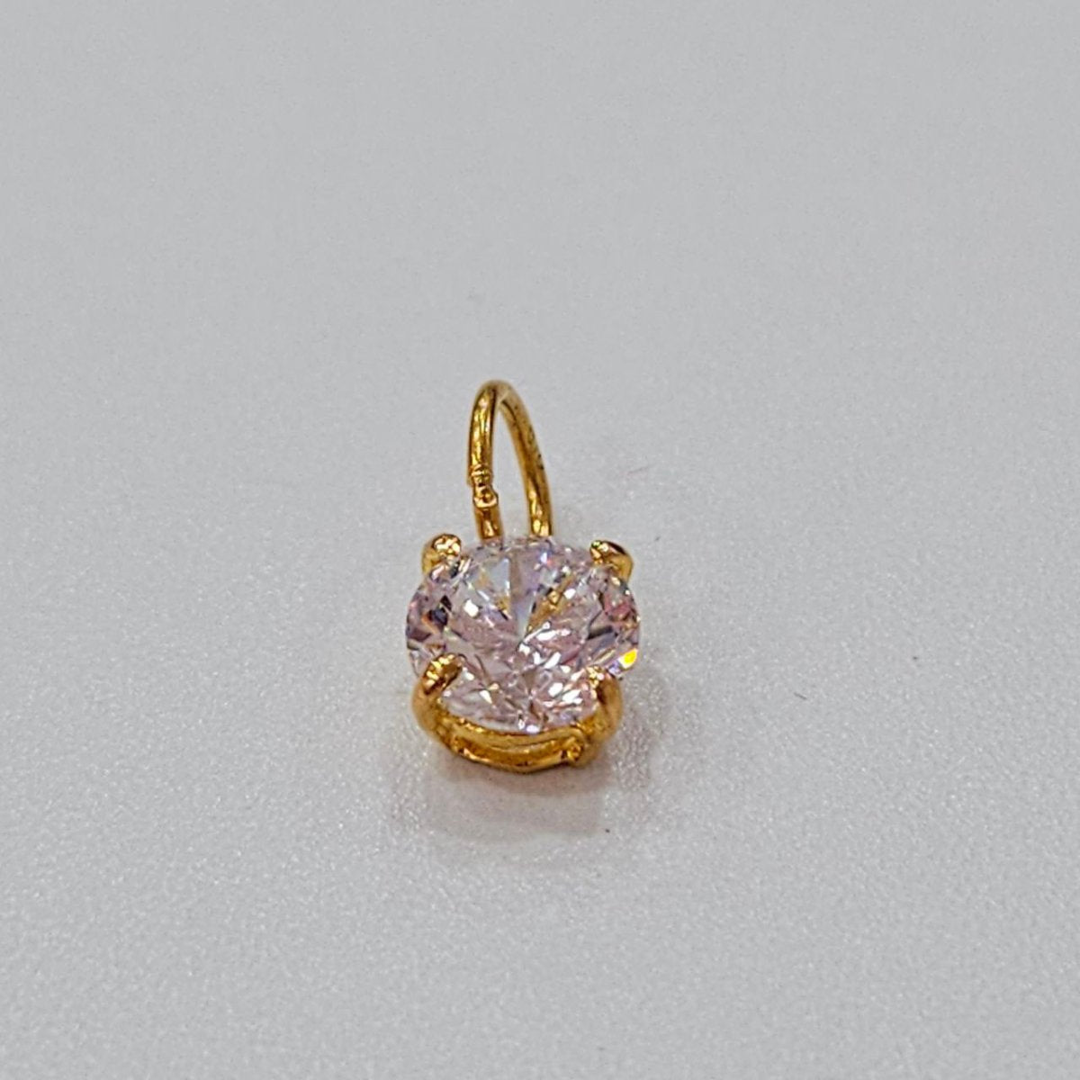 22k / 916 Gold Solitaire Pendant Square Bold Design - 22k gold 22k gold pendant 916 gold Charms & Pendants
