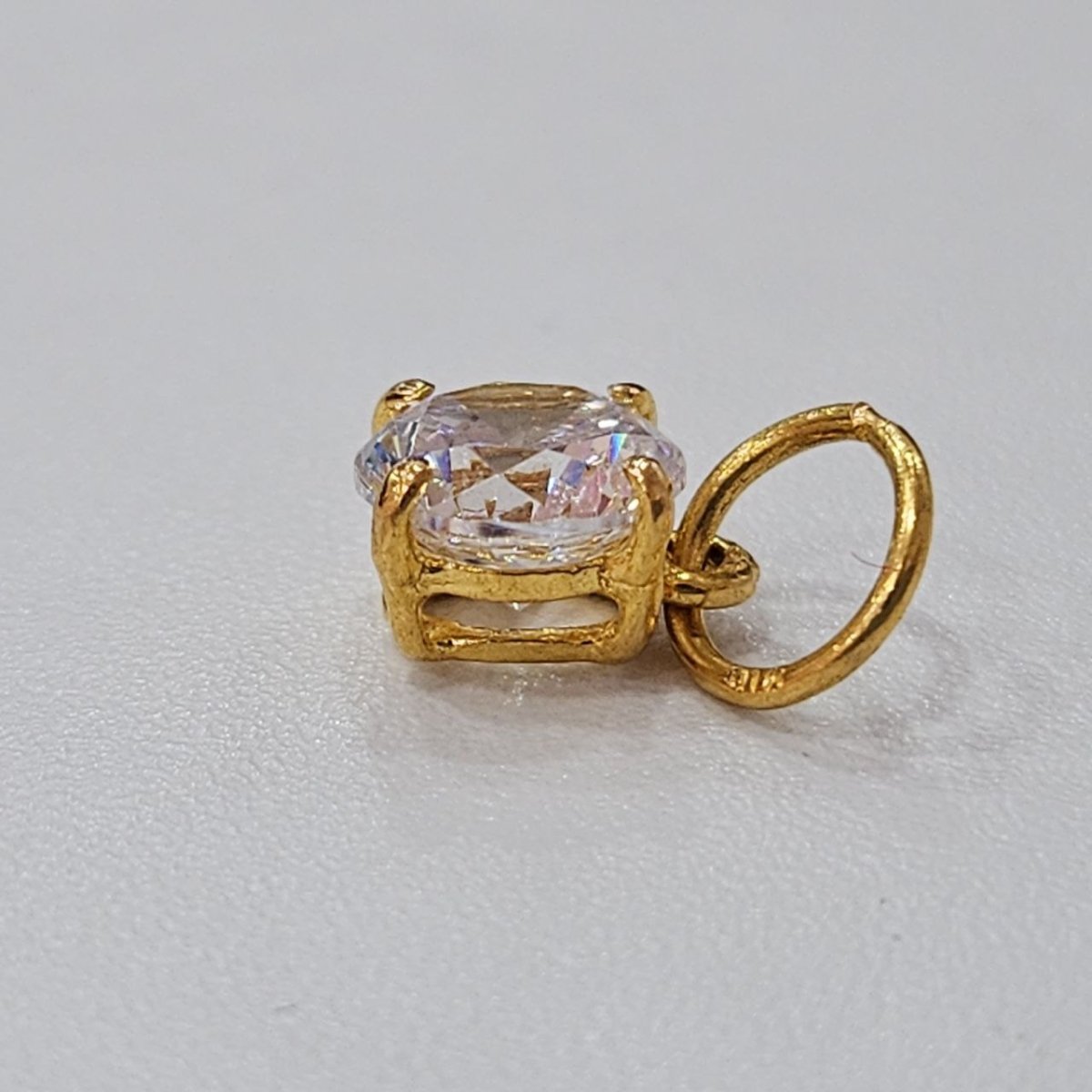 22k / 916 Gold Solitaire Pendant Square Bold Design - 22k gold 22k gold pendant 916 gold Charms & Pendants