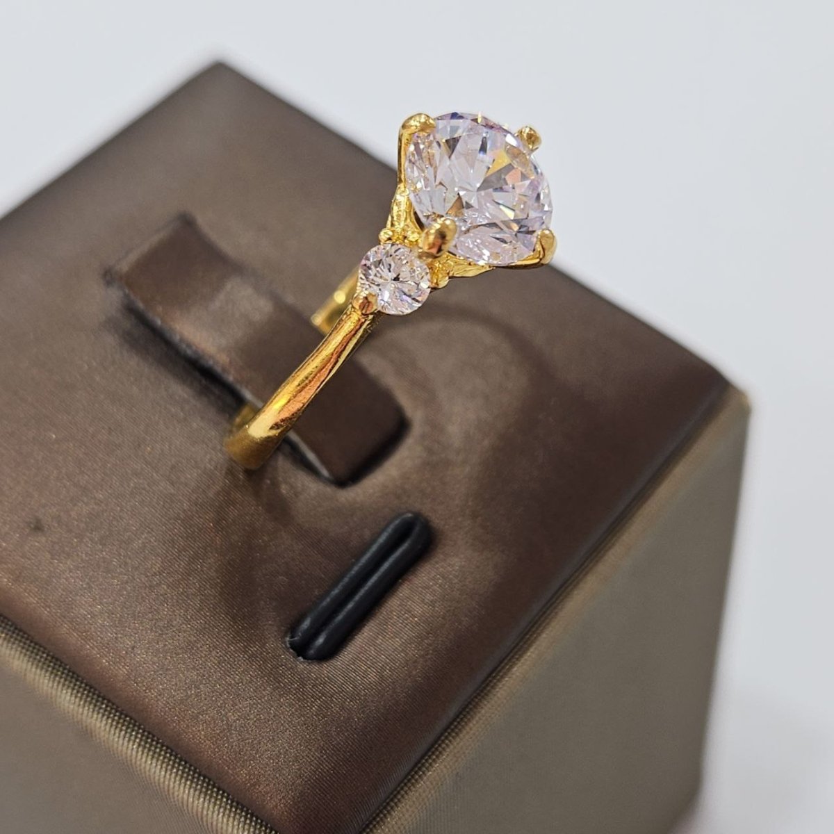 22k / 916 Gold Solitaire Rings Lab Grown Bold Design V2 - 22k gold 22k gold ring 916 gold Rings