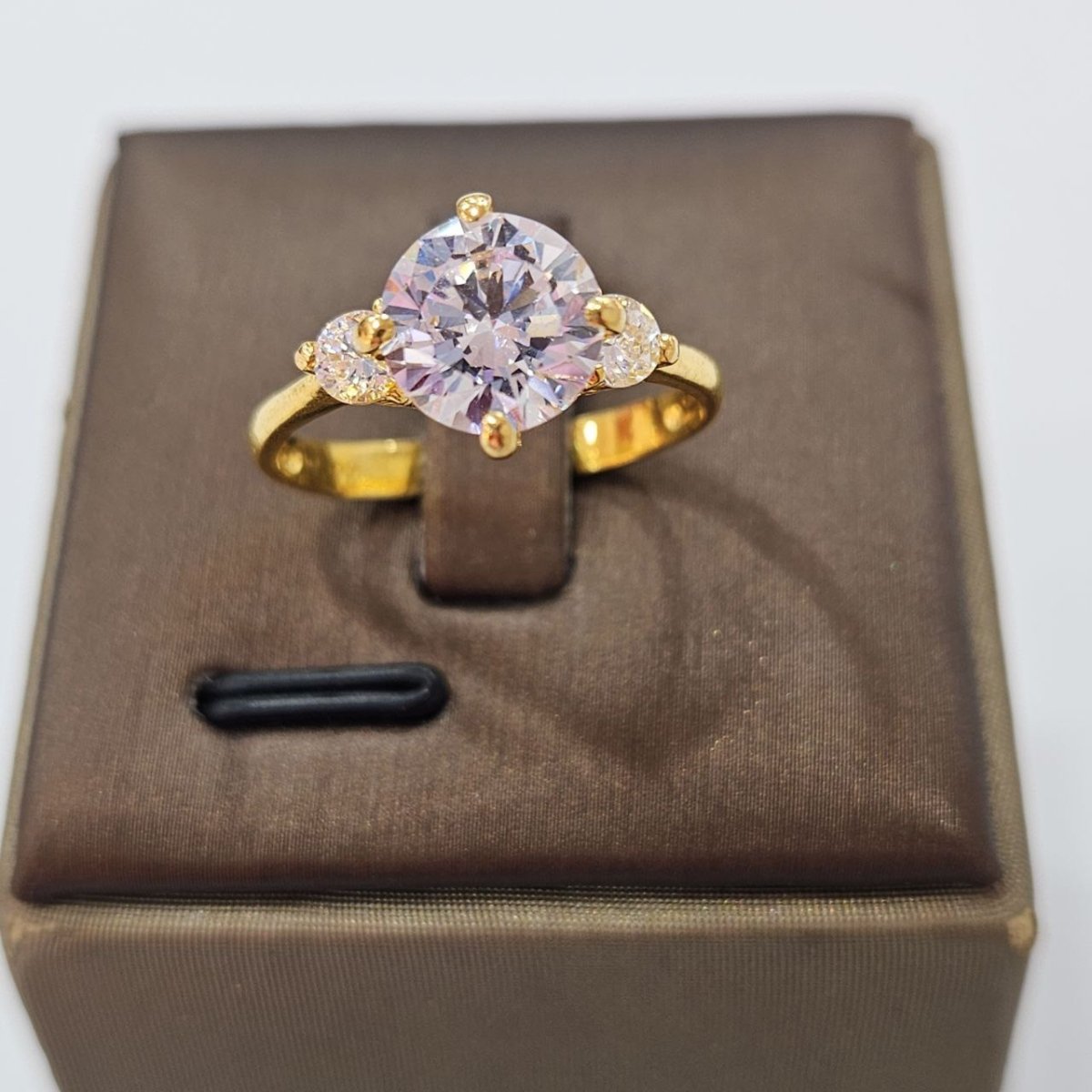 22k / 916 Gold Solitaire Rings Lab Grown Bold Design V2 - 22k gold 22k gold ring 916 gold Rings