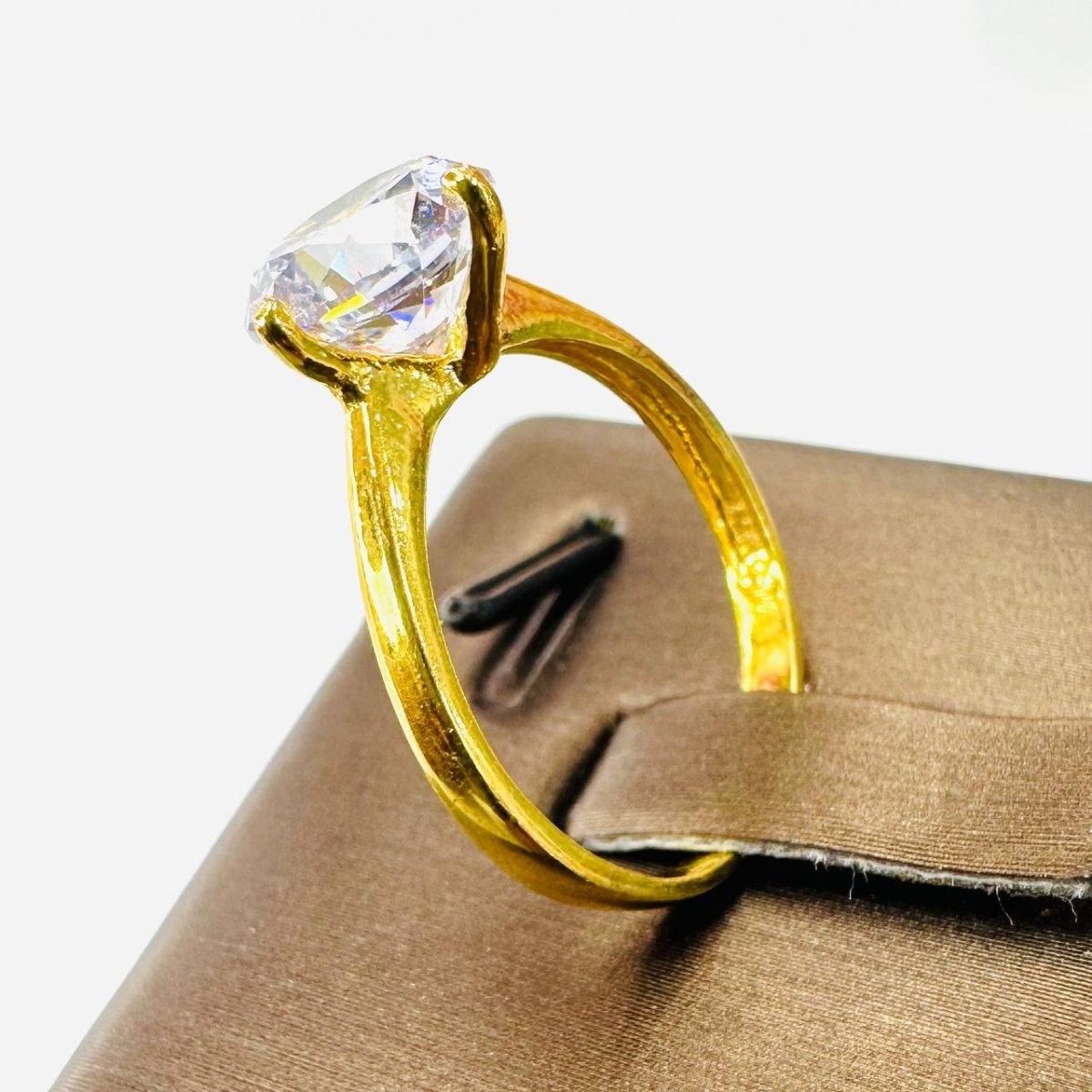 22k / 916 Gold Solitaire Rings Lab Grown Bold Design V3 - 22k gold 22k gold ring 916 gold Rings