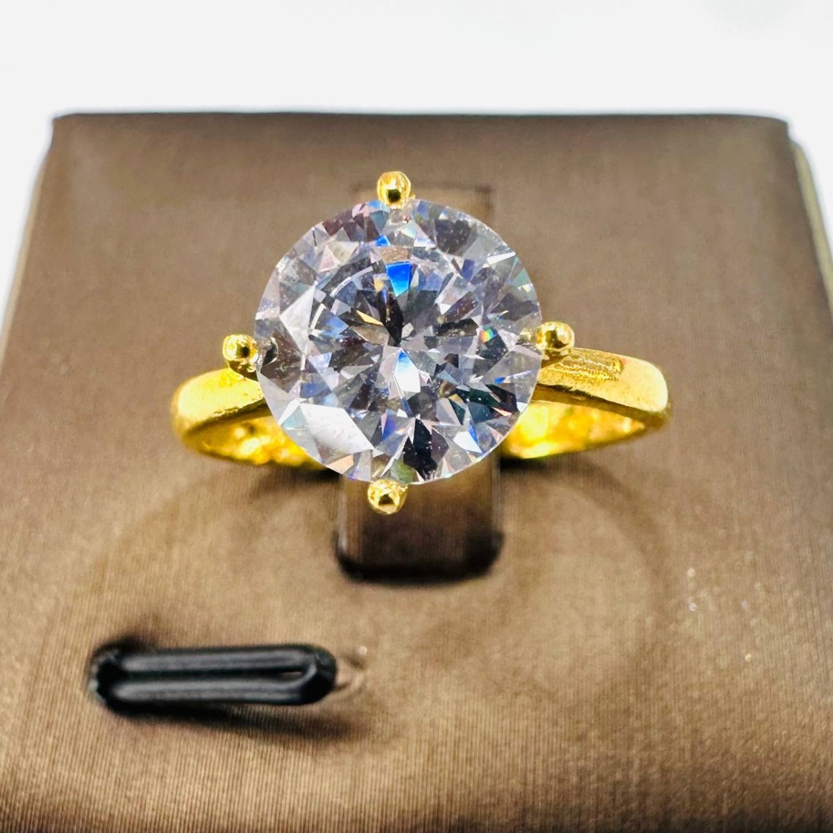 22k / 916 Gold Solitaire Rings Lab Grown Bold Design V3 - 22k gold 22k gold ring 916 gold Rings