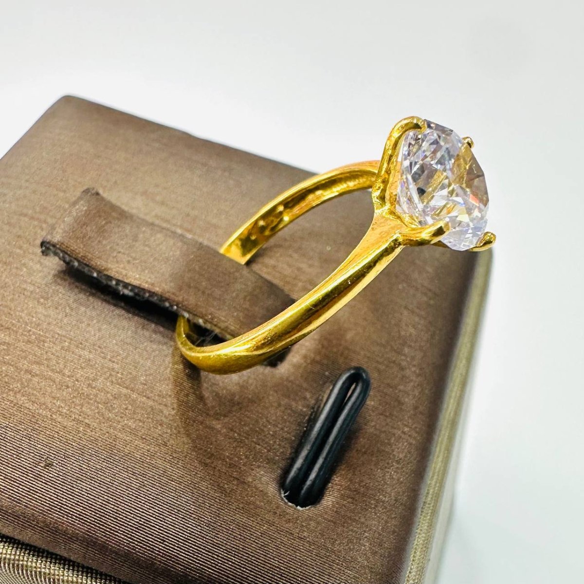 22k / 916 Gold Solitaire Rings Lab Grown Bold Design V3 - 22k gold 22k gold ring 916 gold Rings