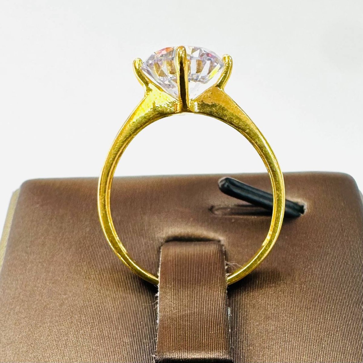 22k / 916 Gold Solitaire Rings Lab Grown Bold Design V3 - 22k gold 22k gold ring 916 gold Rings