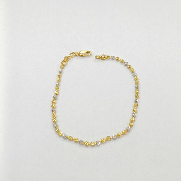 22k / 916 Gold Spiral Shiny Ball bracelet 2 Tone - Best Gold Shop 22k gold 22k gold bracelet 916 gold 916 gold