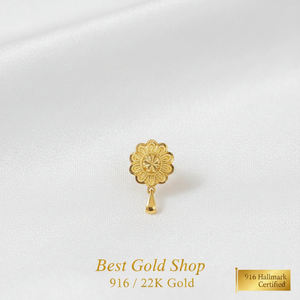 22k / 916 Gold Sunflower Pendant Simple and ElegantCharms & PendantsBest Gold Shop