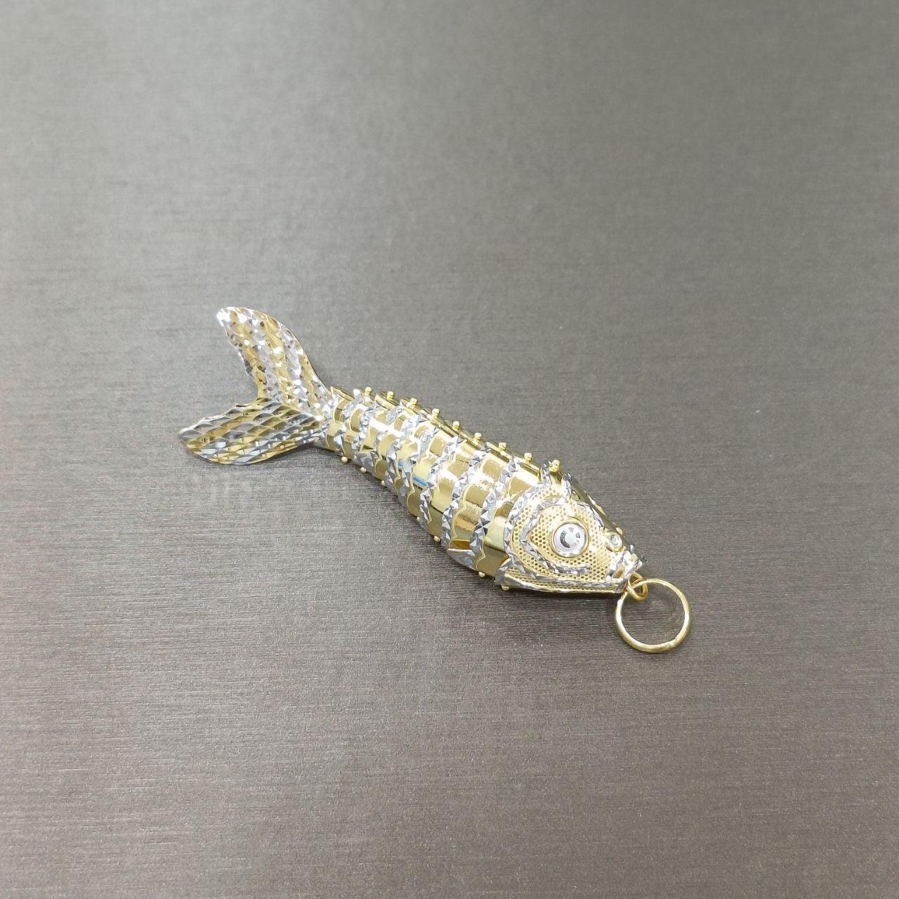 22k / 916 Gold Super Nice Fish Pendant 2 tone-916 gold-Best Gold Shop