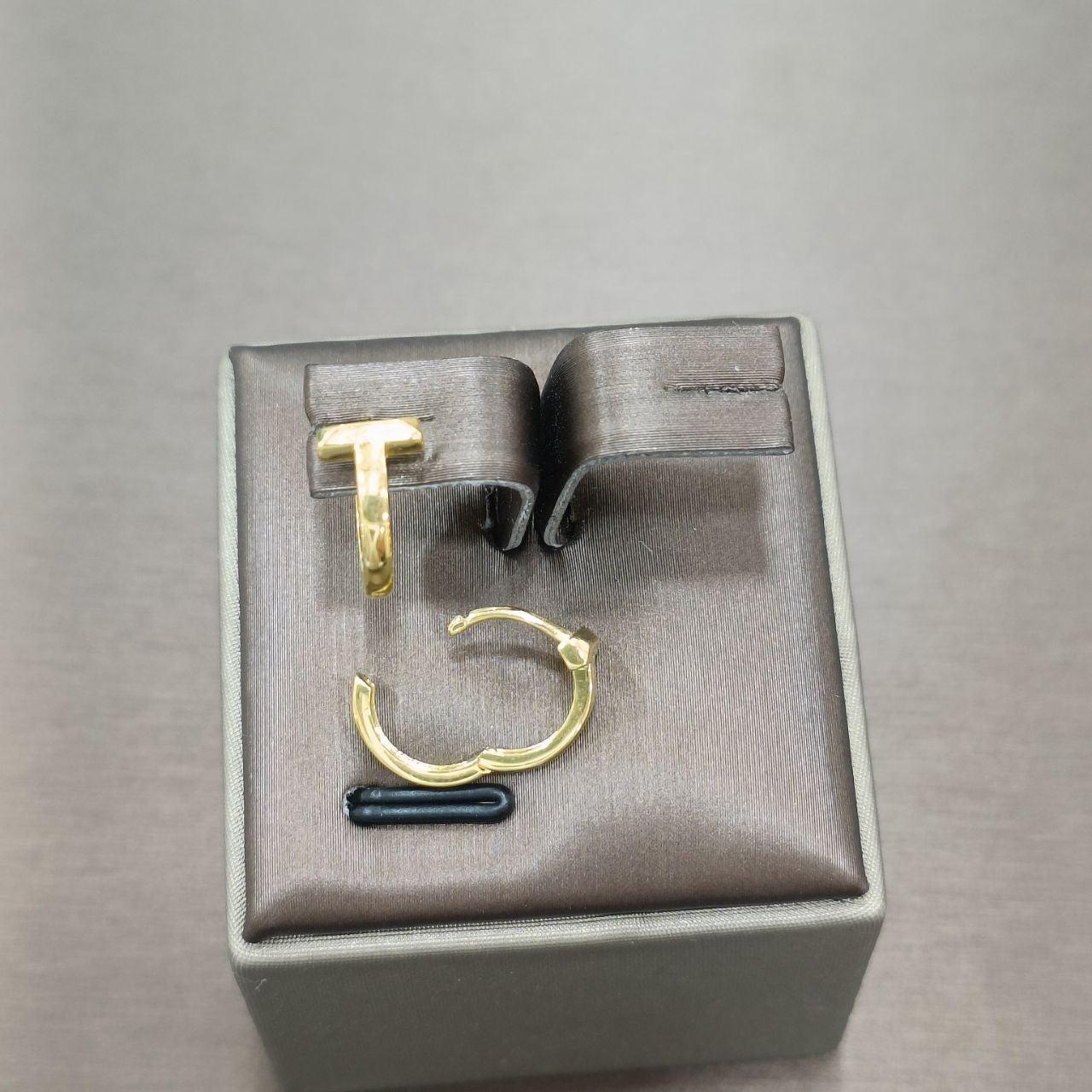 22k / 916 Gold T Design Earring-916 gold-Best Gold Shop