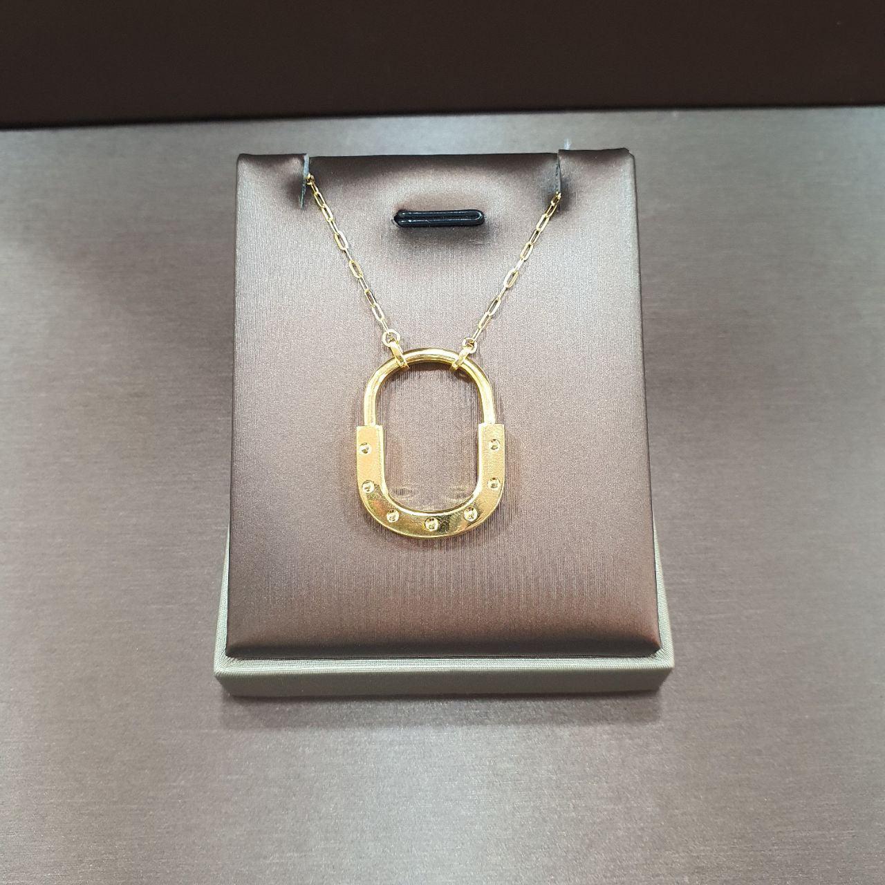 22k / 916 Gold T Design U Lock Necklace-Necklaces-Best Gold Shop