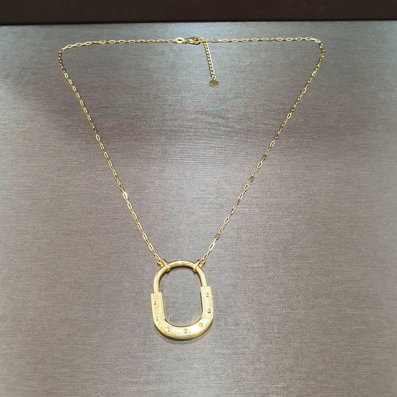 22k / 916 Gold T Design U Lock Necklace-Necklaces-Best Gold Shop