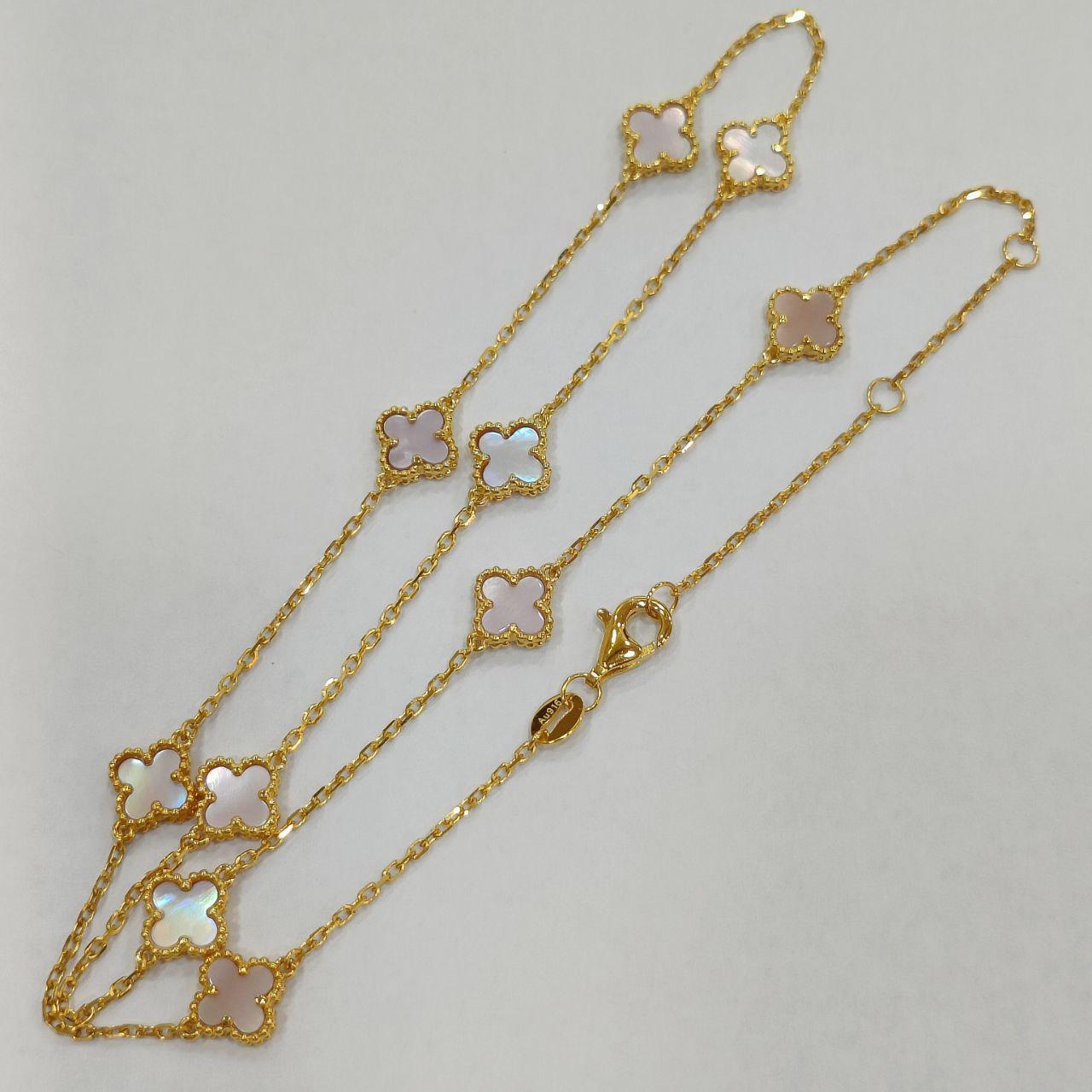 22K / 916 Gold Ten Clover Necklace-916 gold-Best Gold Shop