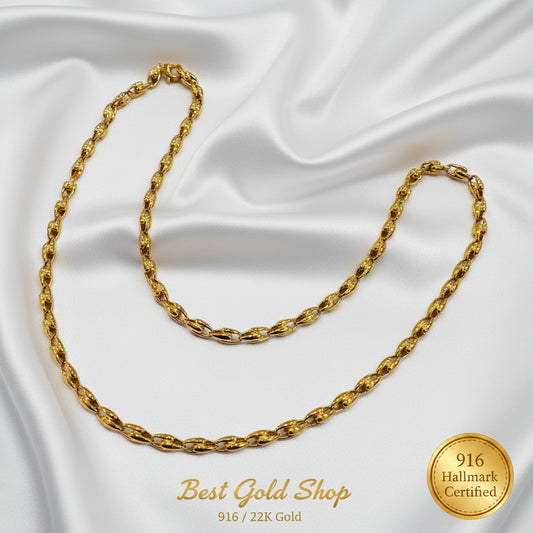 22k / 916 Gold Torpedo Anchor Link Necklace Unique DesignNecklacesBest Gold Shop