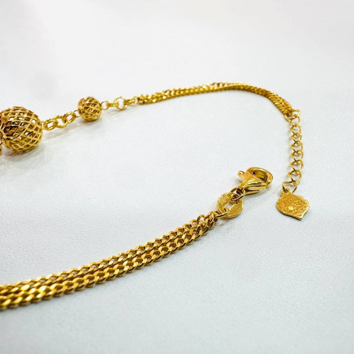 22k / 916 Gold Triple Ball Bracelet - Bold and Simple - 22k gold 22k gold bracelet 916 gold Bracelets