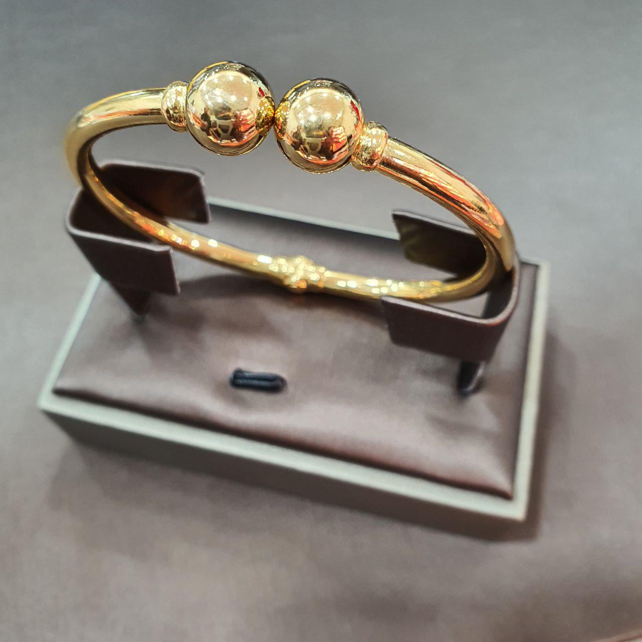 22k / 916 Gold Twin Ball Bangle-Bracelets-Best Gold Shop