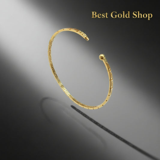 22K / 916 Gold Wan Zi Bangle – High Polish Finish - Best Gold Shop 22k gold 22k gold bangle 22k gold bracelet Bracelets