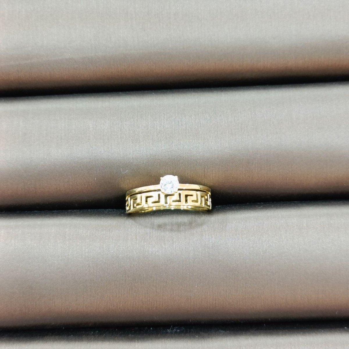 22K / 916 Gold Wan zi Design Crystal Ring - Best Gold Shop 22k gold 22k gold ring 916 gold 916 gold