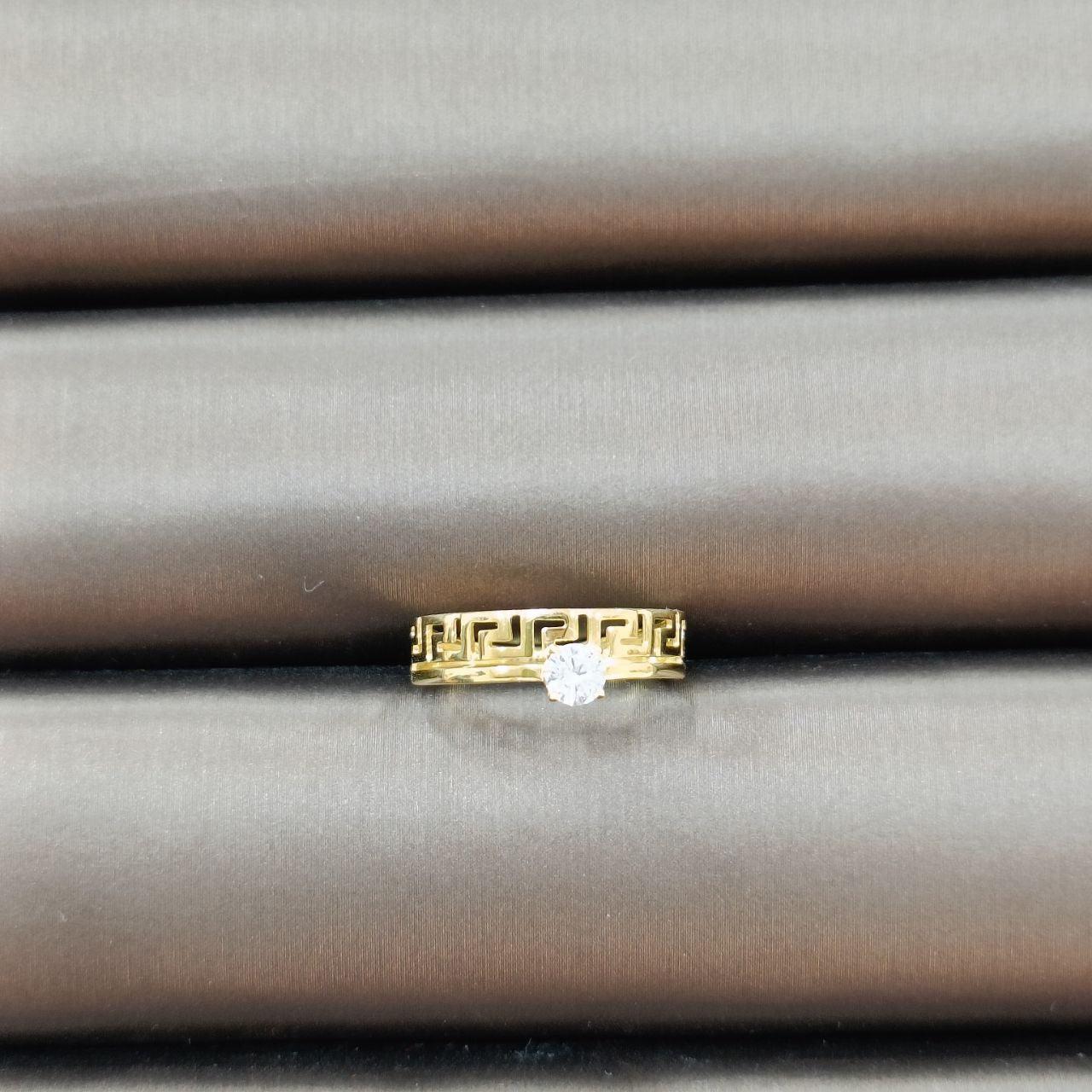 22K / 916 Gold Wan zi Design Crystal Ring-916 gold-Best Gold Shop