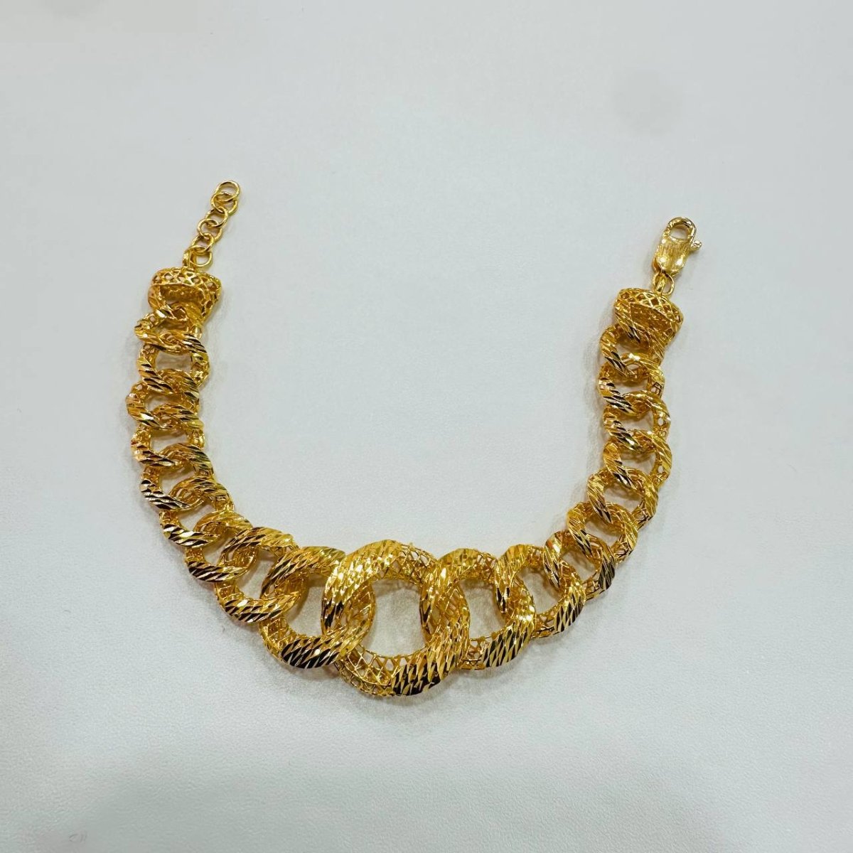 22K / 916 Gold Wide Coco Bracelet – Luxurious and Bold - 22k gold 22k gold bracelet 916 gold Bracelets