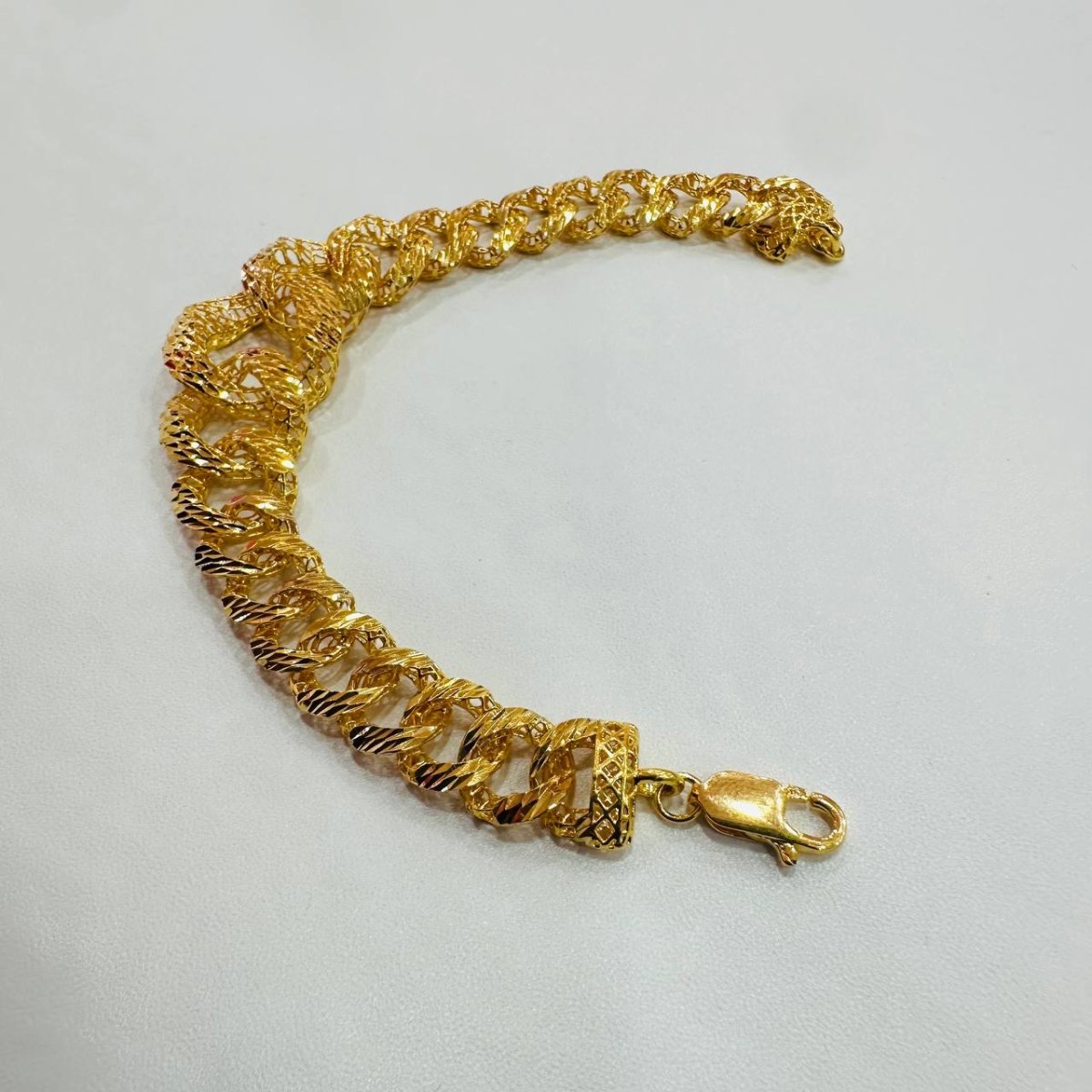 22K / 916 Gold Wide Coco Bracelet – Luxurious and Bold - 22k gold 22k gold bracelet 916 gold Bracelets