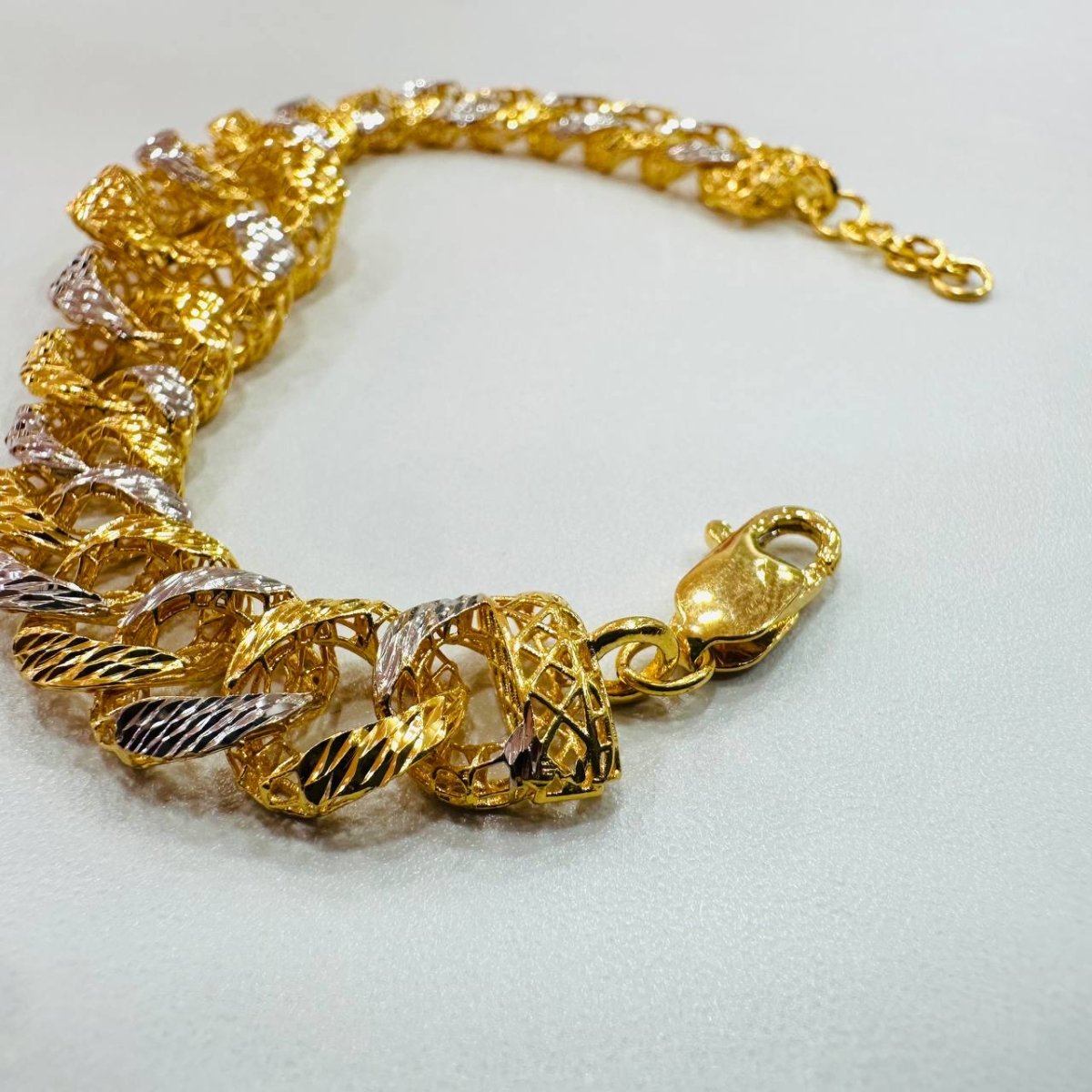 22K / 916 Gold Wide Coco Bracelet – Luxurious and Bold - 22k gold 22k gold bracelet 916 gold Bracelets