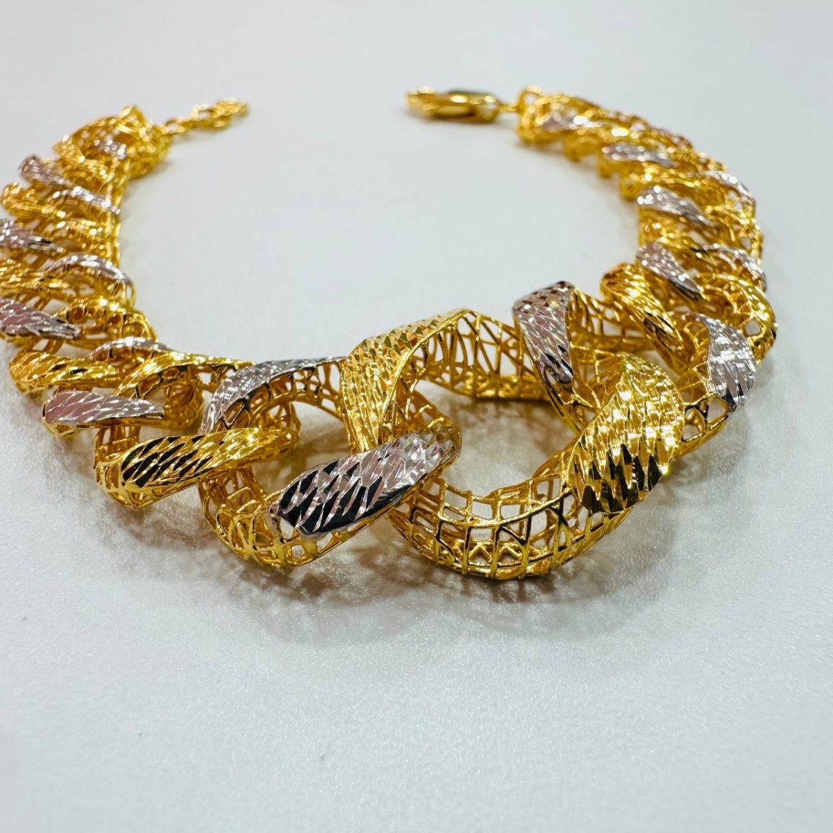 22K / 916 Gold Wide Coco Bracelet – Luxurious and Bold - 22k gold 22k gold bracelet 916 gold Bracelets