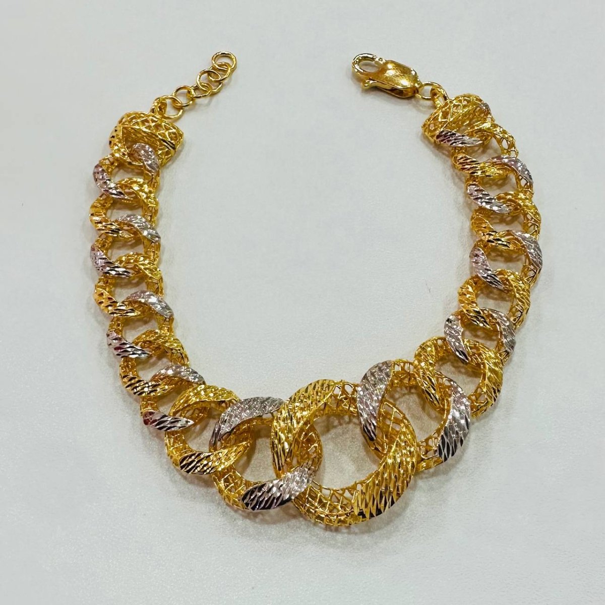 22K / 916 Gold Wide Coco Bracelet – Luxurious and Bold - 22k gold 22k gold bracelet 916 gold Bracelets