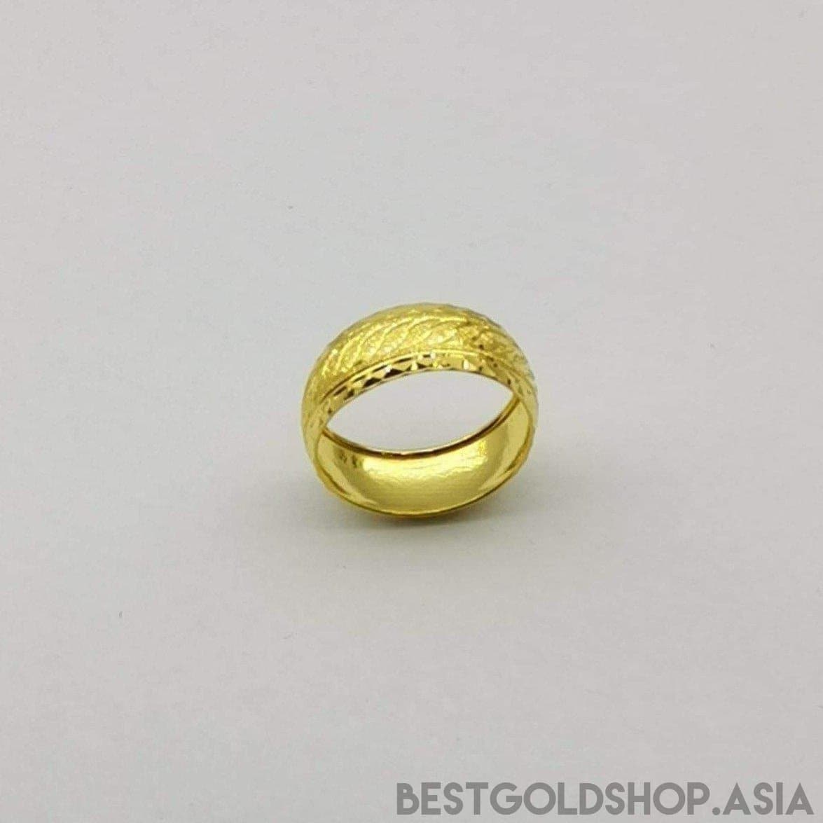 22k / 916 Gold Wide Hollow Ring Design 4 - Best Gold Shop 22k gold 22k gold ring 916 gold 916 gold