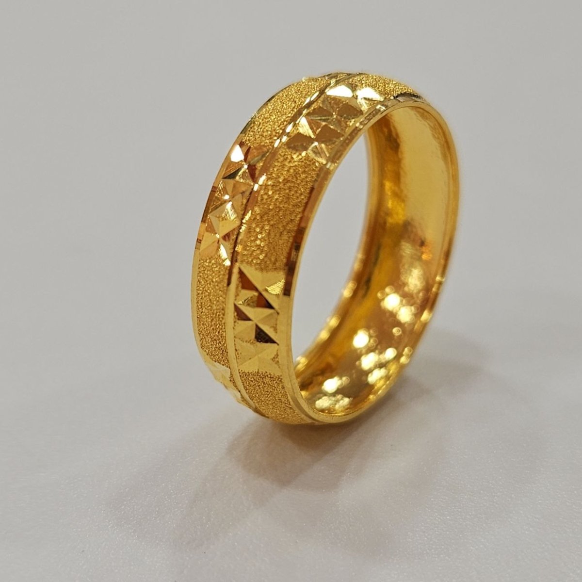 22k / 916 Gold Wide Hollow Ring Design 5 by Best Gold Shop - Best Gold Shop 22k gold 22k gold ring 916 gold Rings