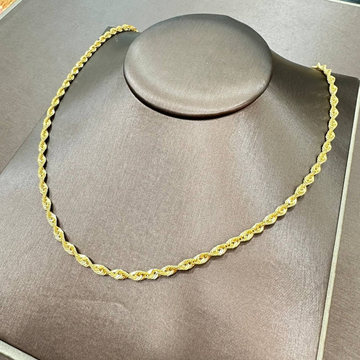 22K / 916 Hollow Rope Gold Necklace - Best Gold Shop 22k gold 22k gold necklace 916 gold Necklaces