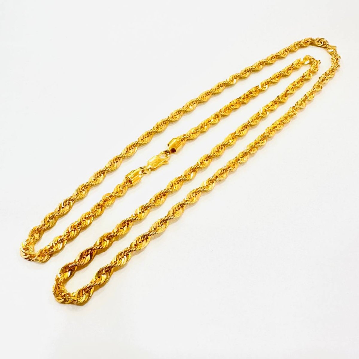 22K / 916 Hollow Rope Gold Necklace - Best Gold Shop 22k gold 22k gold necklace 916 gold Necklaces