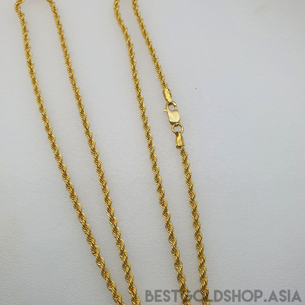 22K / 916 Hollow Rope Gold Necklace-Necklaces-Best Gold Shop