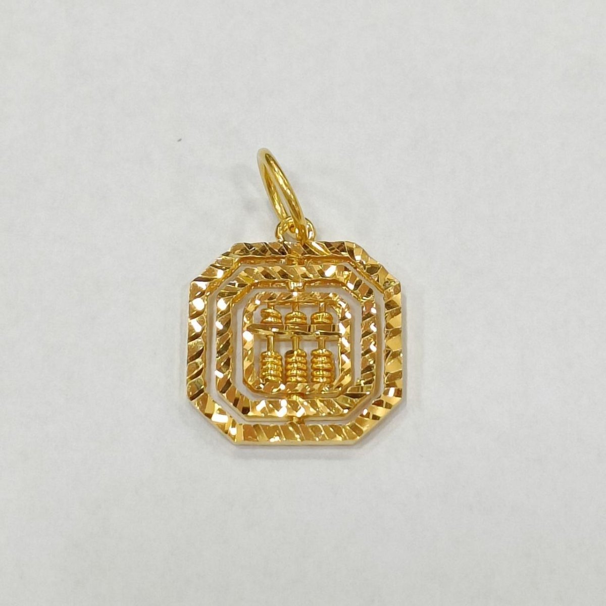 22k / 916 Octagon Abacus Movable Pendant - Best Gold Shop 22k gold 22k gold pendant 916 gold 916 gold