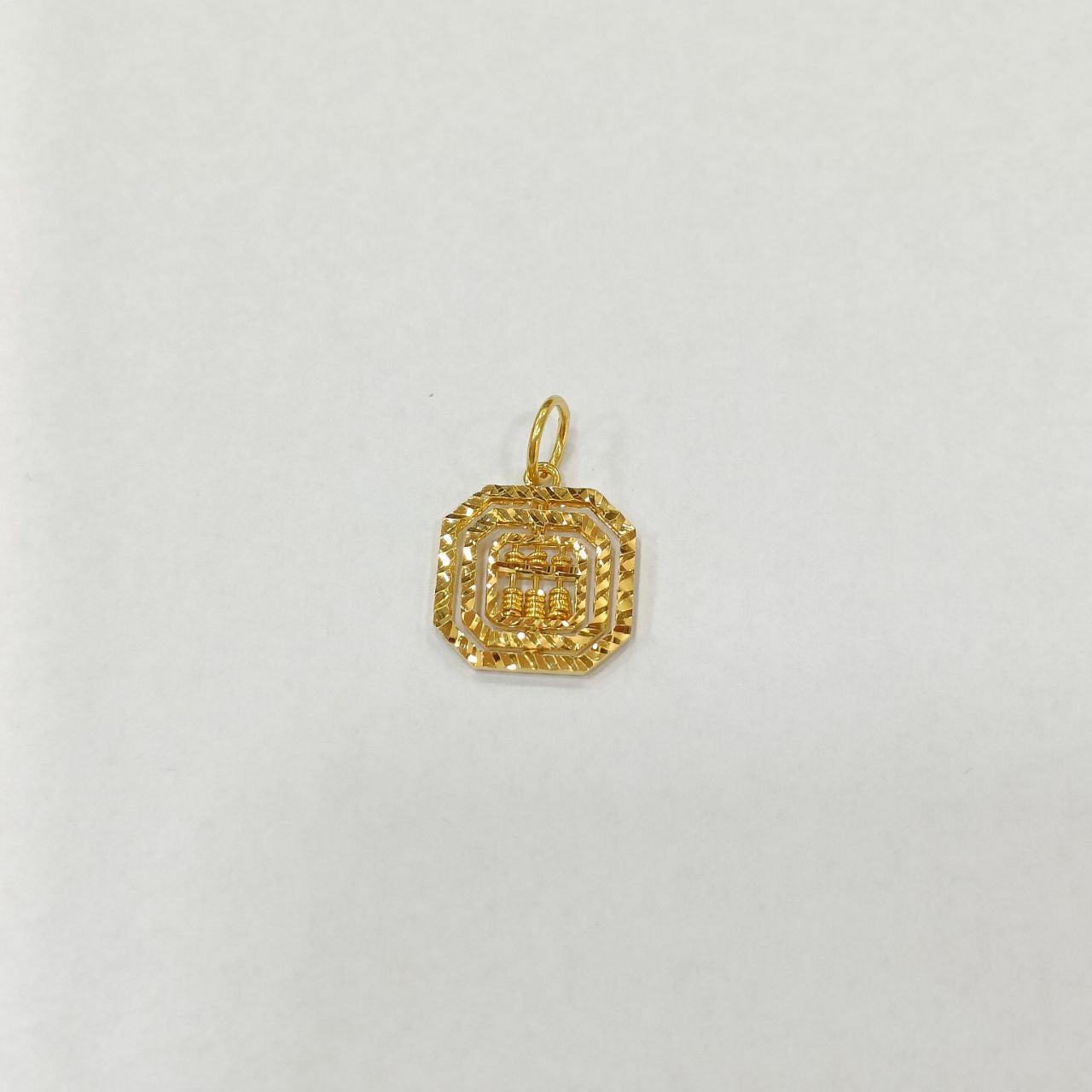 22k / 916 Octagon Abacus Movable Pendant-916 gold-Best Gold Shop