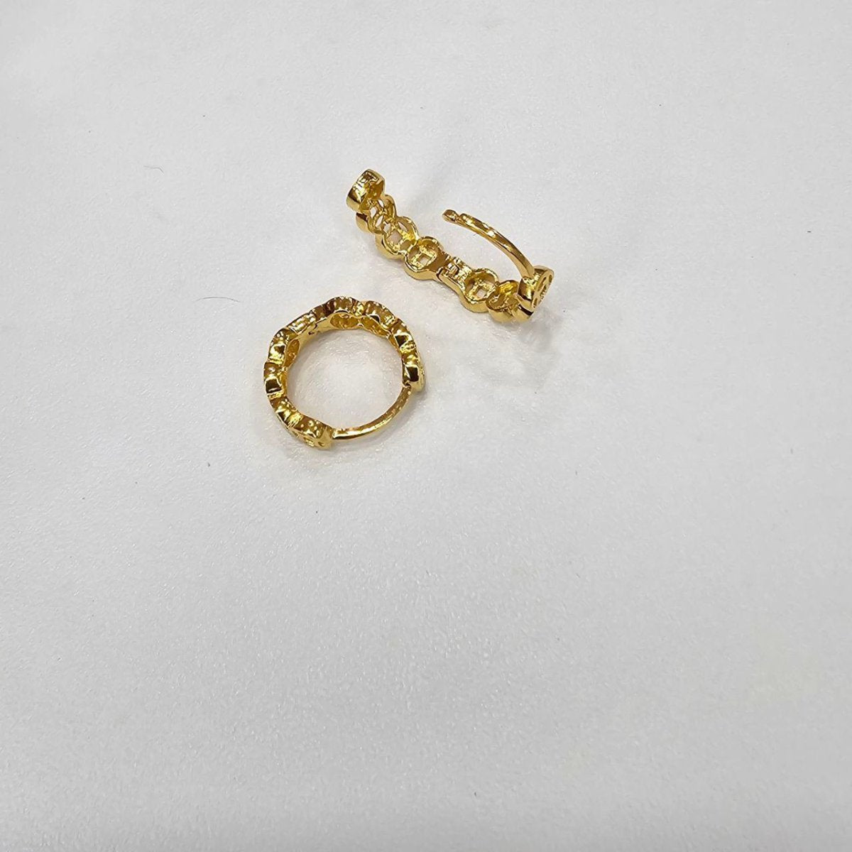 22K / 916 Small Loop Design Earring Cute and Elegant - 22k gold 22k gold earring 916 gold Earrings